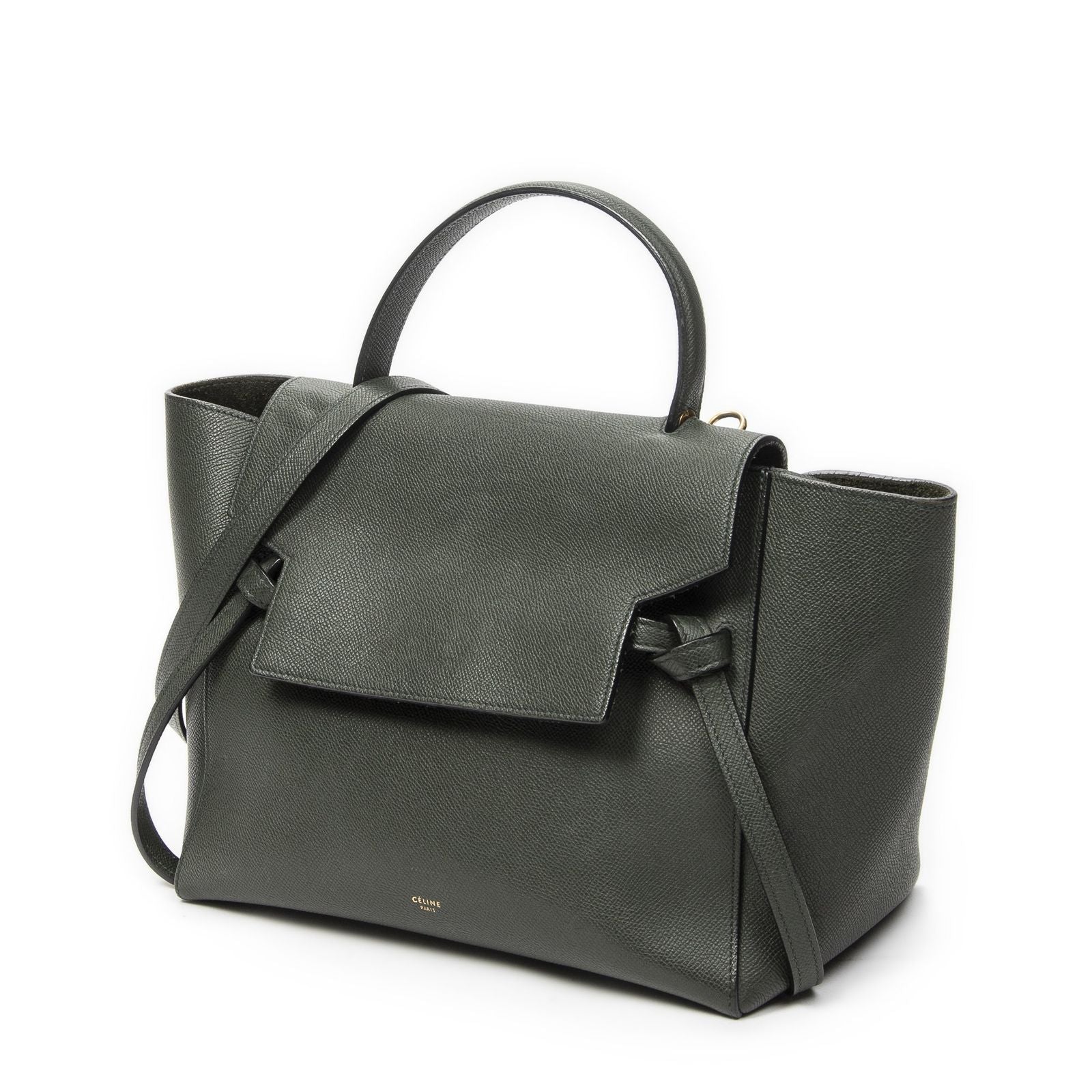 Celine Minibelt Darkgreen Grain Calf Leather Handbag — view 2