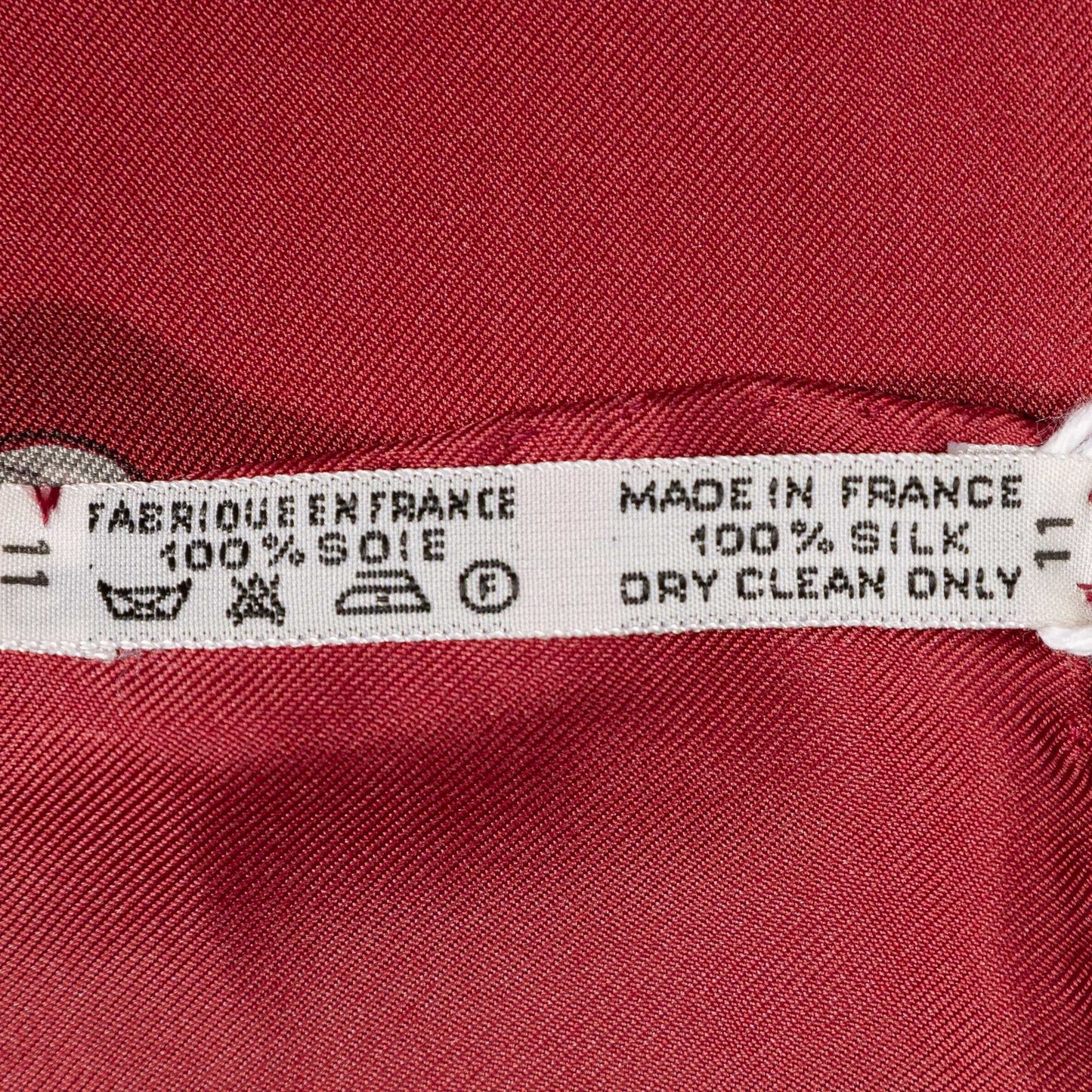 Hermes Scarf Red Green 100% Twillsilk — view 5
