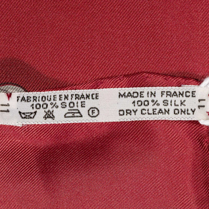 Hermes Scarf Red Green 100% Twillsilk — view 5