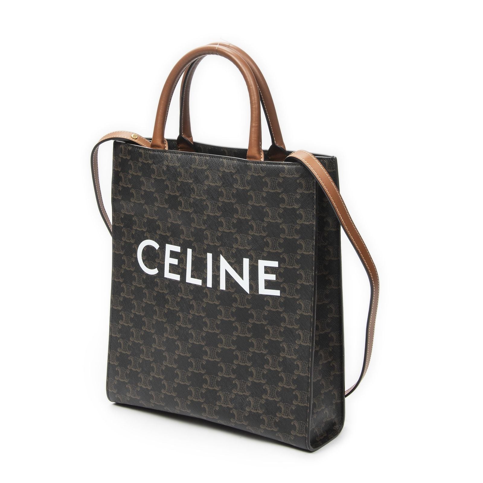 Celine Small Hippopotamus Tote Black Tantriomphe Canvas — view 2
