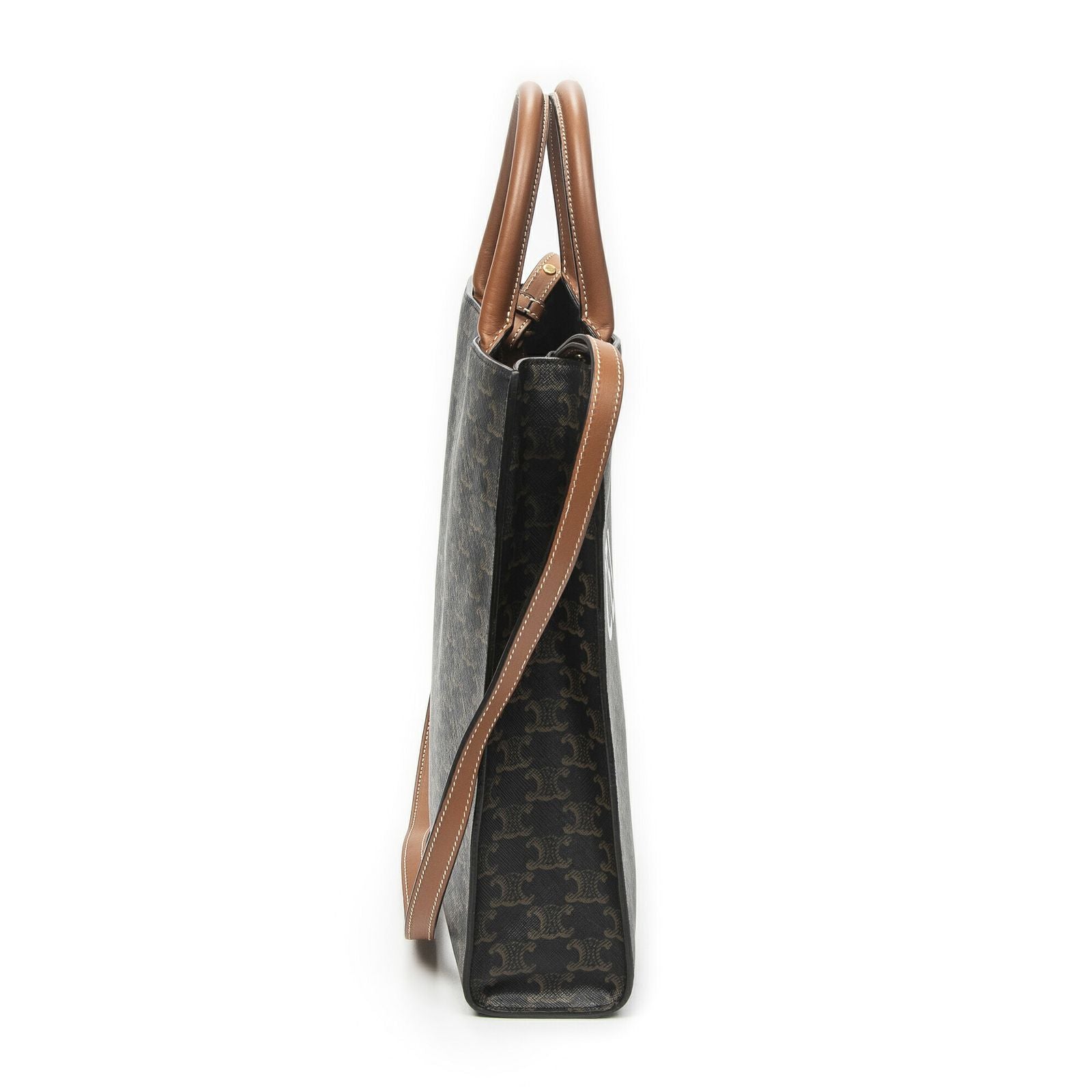Celine Small Hippopotamus Tote Black Tantriomphe Canvas — view 4