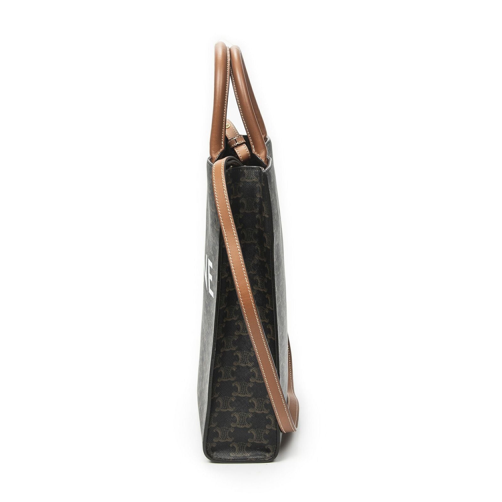 Celine Small Hippopotamus Tote Black Tantriomphe Canvas — view 3