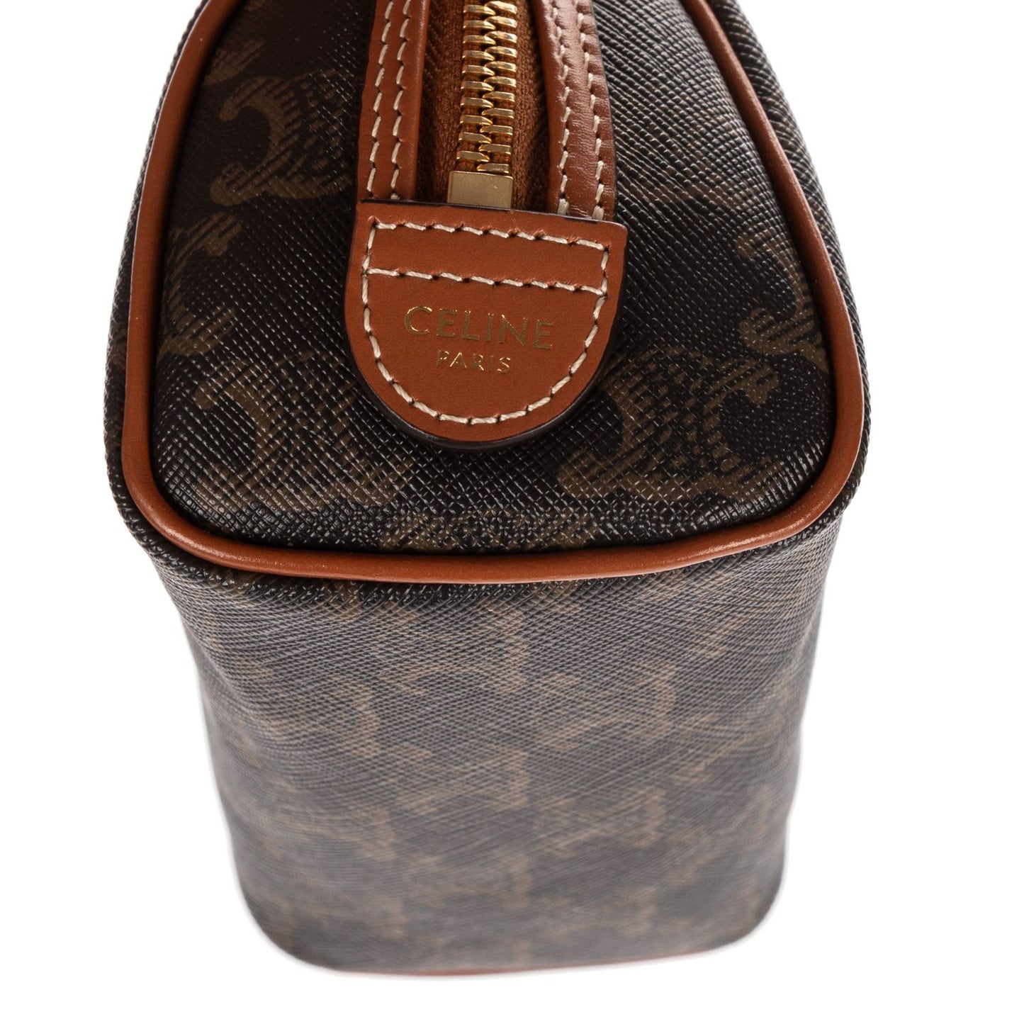 Celine Mini Boston Cross Bodydarkbrown Tantriomphe Canvas Crossbody — view 7