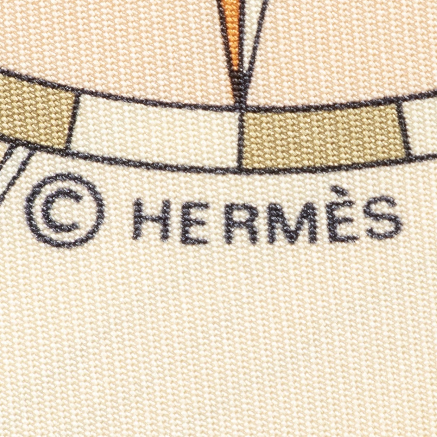 Hermes Scarf Orange Yellow 100% Twillsilk — view 4