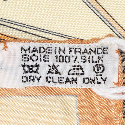 Hermes Scarf Orange Yellow 100% Twillsilk — view 5