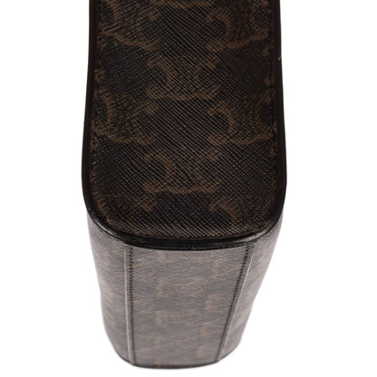 Celine Mini Vertical Cabas Darkbrown Tantriomphe Canvas Tote — view 8
