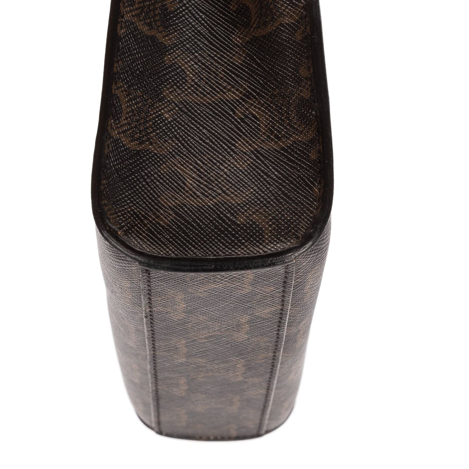 Celine Mini Vertical Cabas Darkbrown Tantriomphe Canvas Tote — view 7