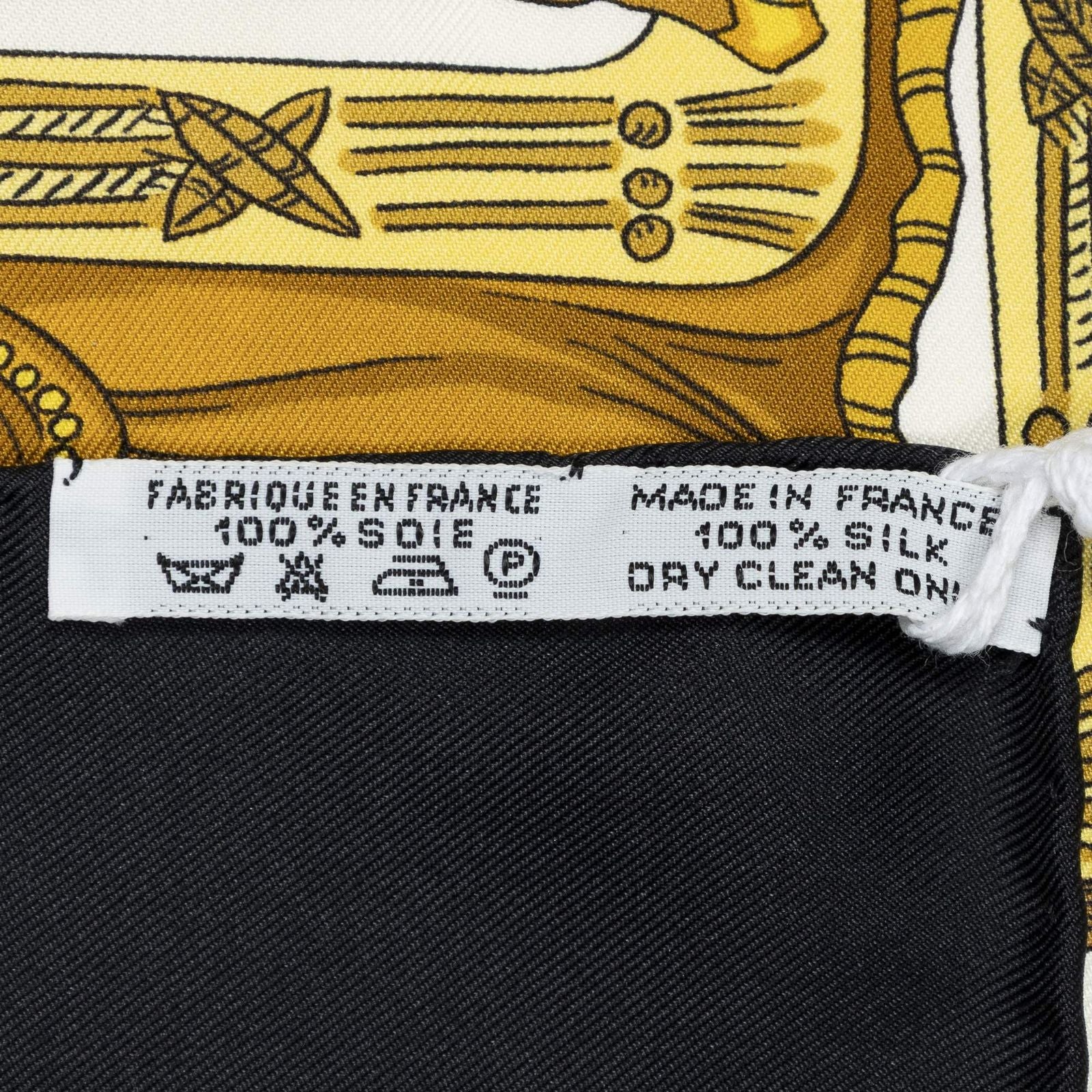 Hermes Scarf Black Red 100% Twillsilk — view 5