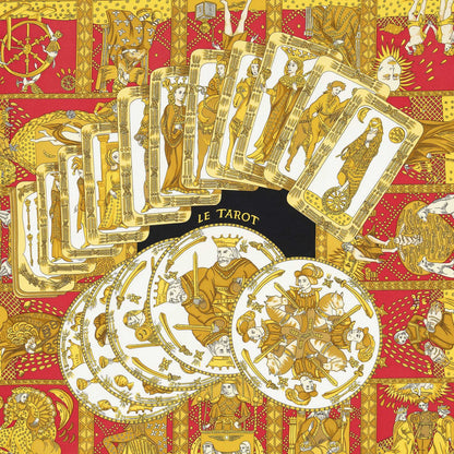 Hermes Scarf Black Red 100% Twillsilk — view 3
