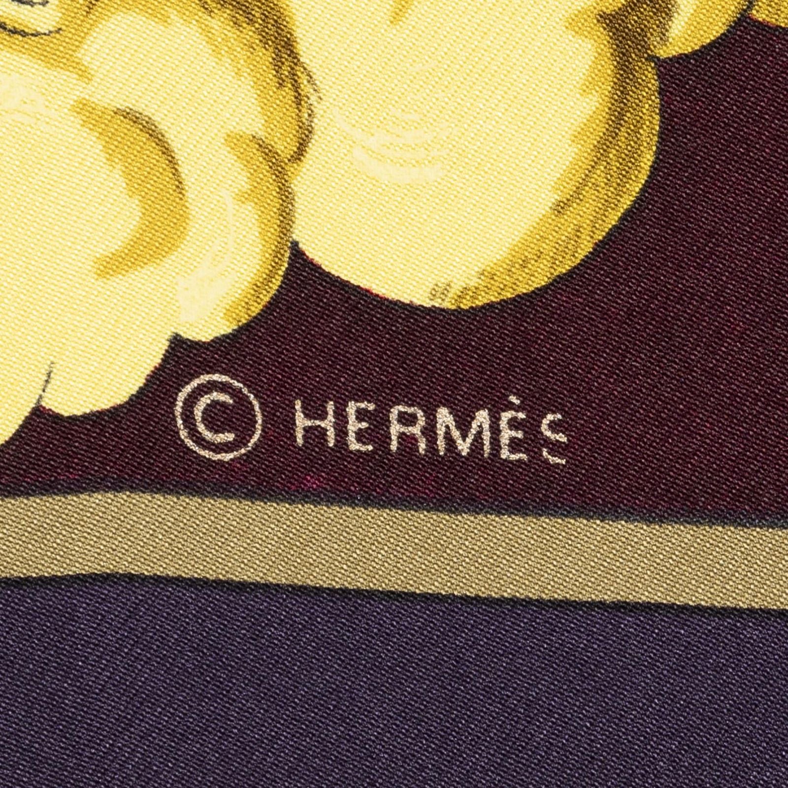 Hermes Scarf Red Purple 100% Twillsilk — view 4
