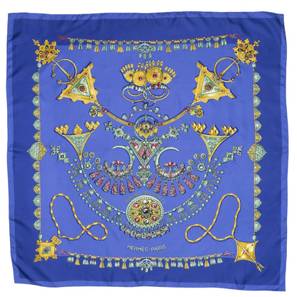 Hermes Scarf Blue Green 100% Twillsilk — view 2