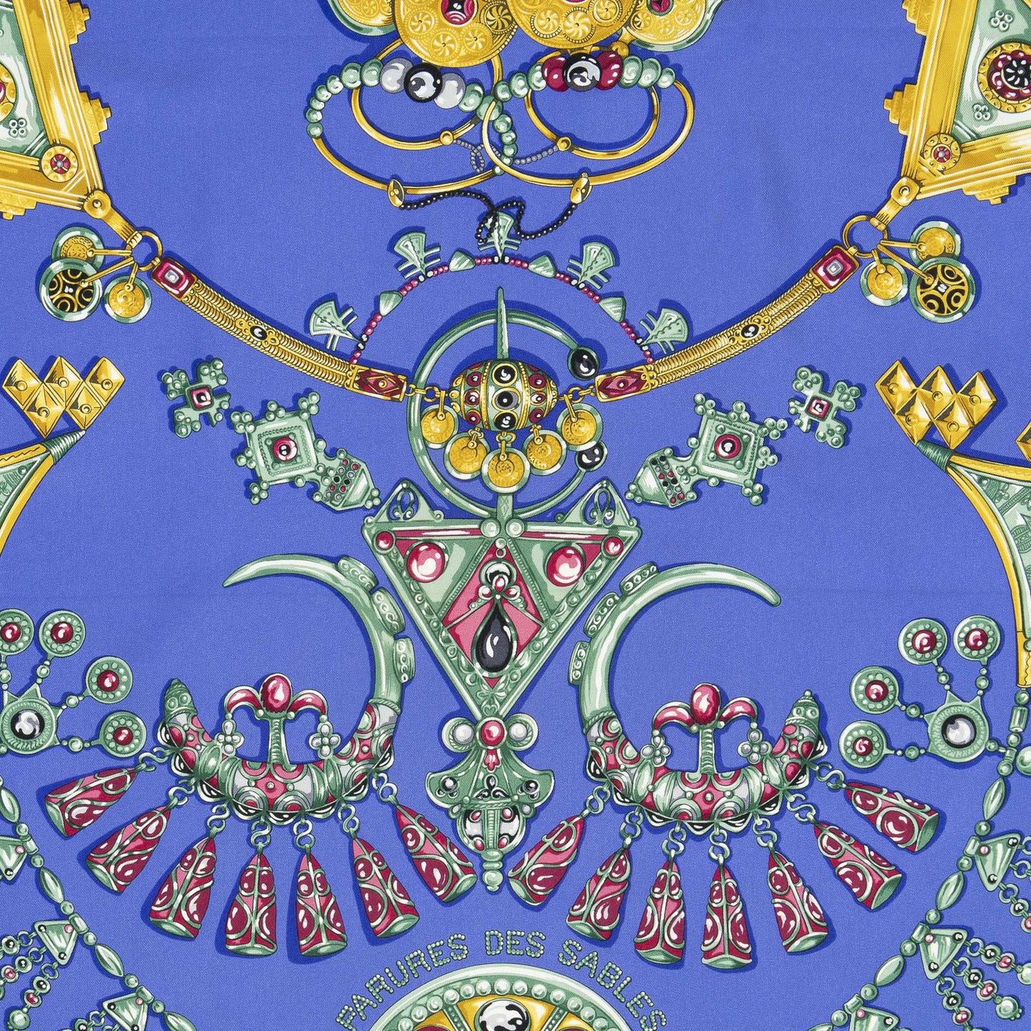 Hermes Scarf Blue Green 100% Twillsilk — view 3