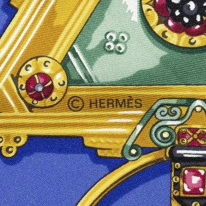Hermes Scarf Blue Green 100% Twillsilk — view 4