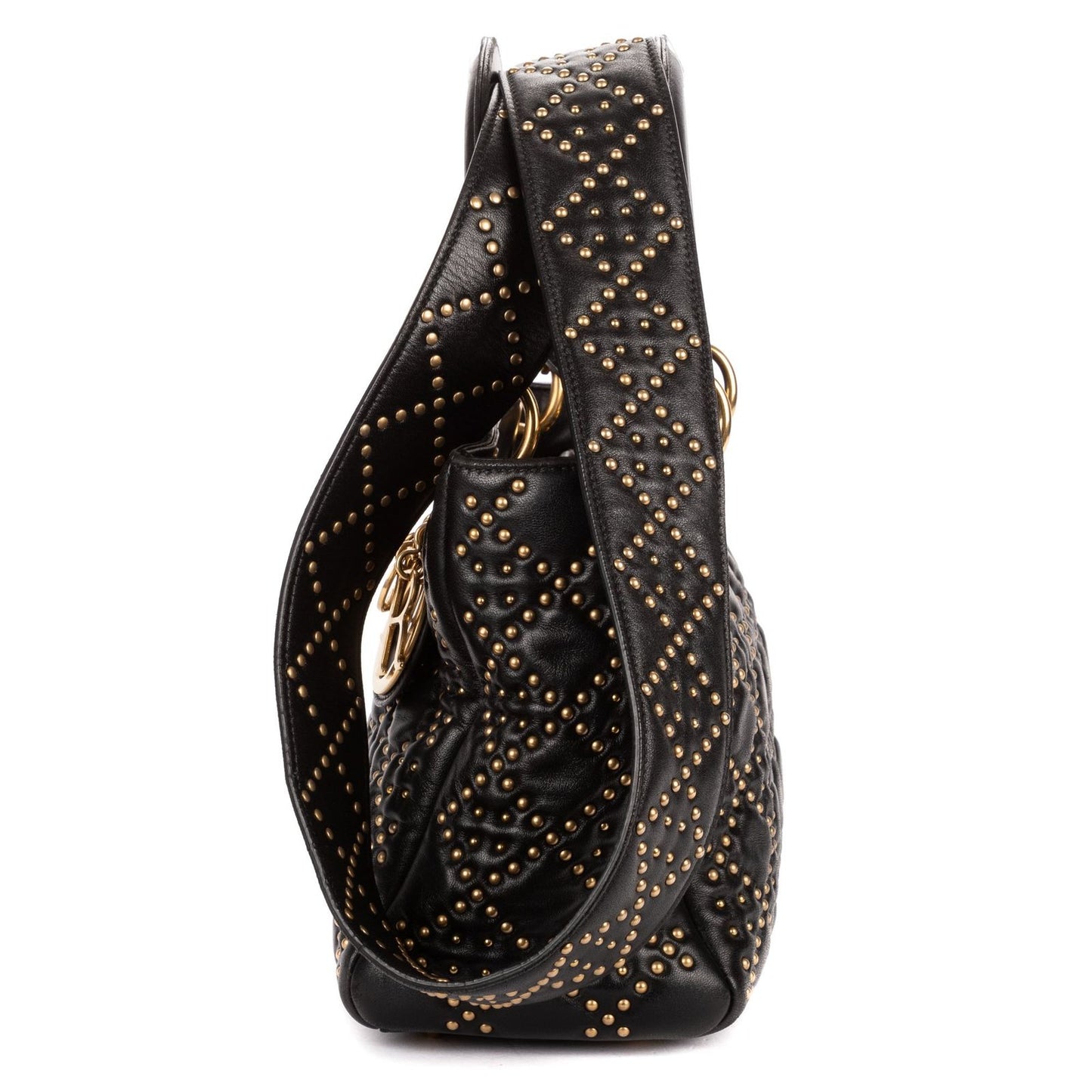 Dior lady Black Lambskin Leather Handbag — view 3