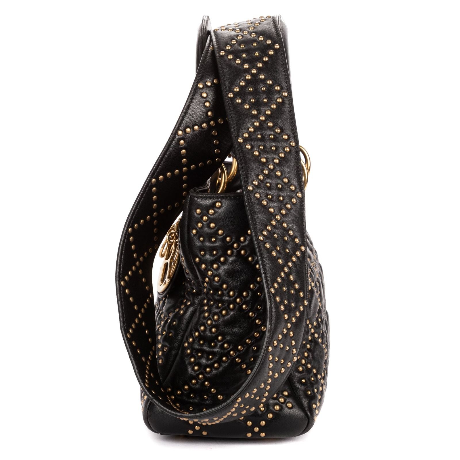 Dior lady Black Lambskin Leather Handbag — view 3
