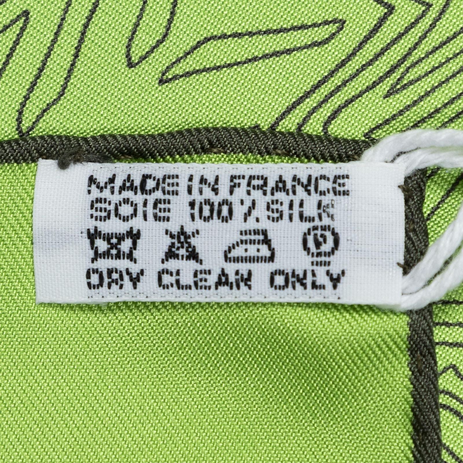 Hermes Scarf Green Silk — view 5