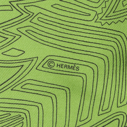 Hermes Scarf Green Silk — view 4