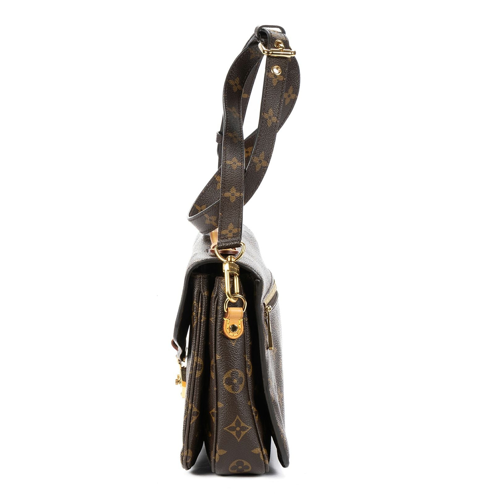 Louis Vuitton Pochette Metis Brown Monogram Canvas Handbag — view 3