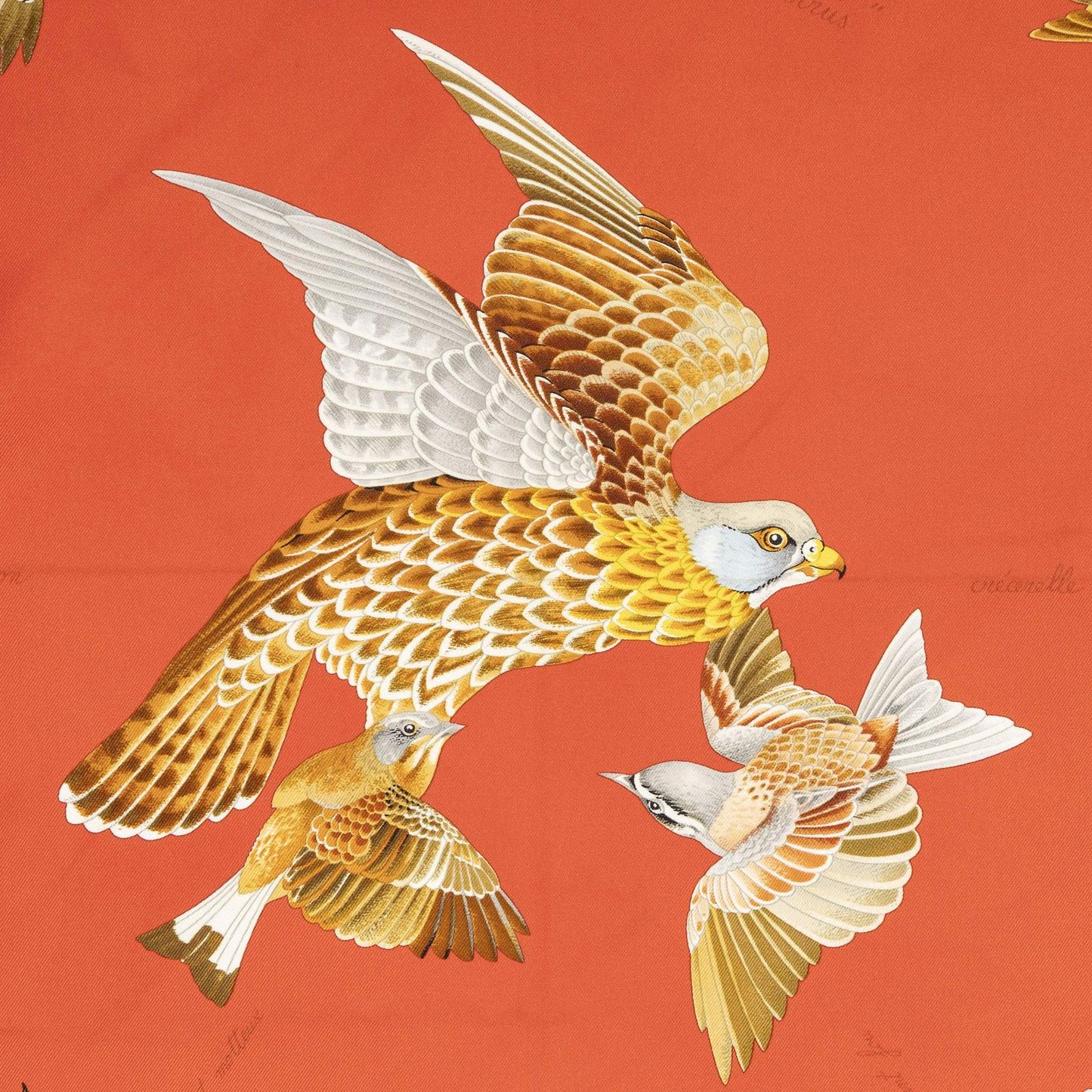 Hermes Scarf Red Brown Green Silk — view 3