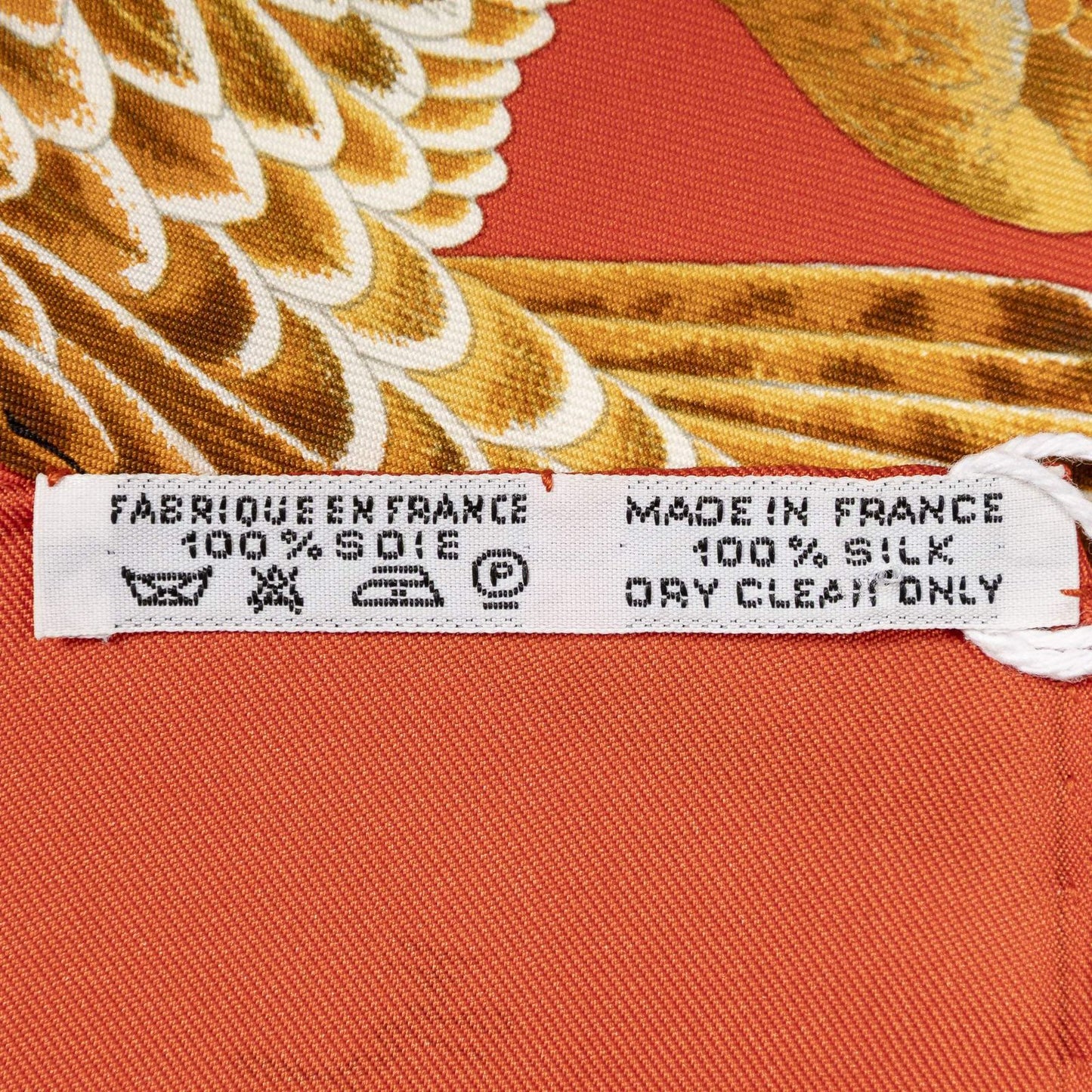 Hermes Scarf Red Brown Green Silk — view 5