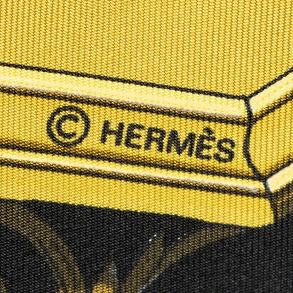 Hermes Scarf Ivory Red 100% Twillsilk — view 4