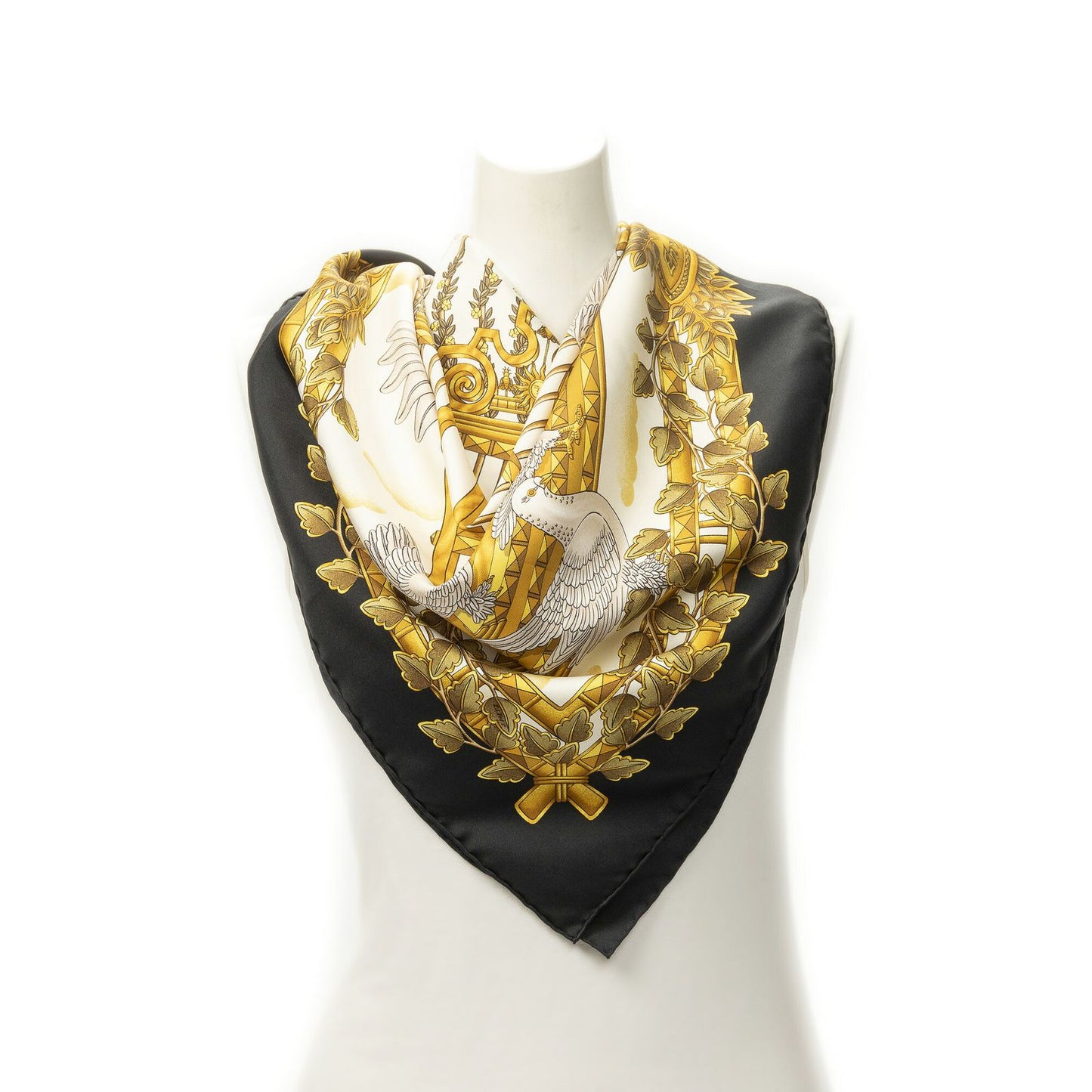 Hermes Scarf Black Twillsilk