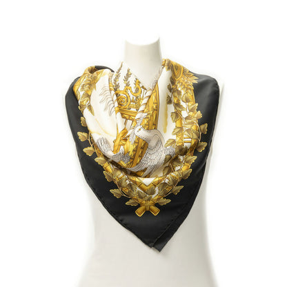 Hermes Scarf Black Twillsilk