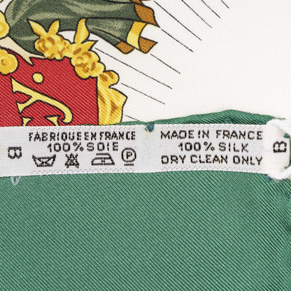Hermes Scarf Green Beige 100% Twillsilk — view 5