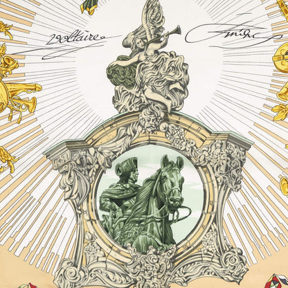 Hermes Scarf Green Beige 100% Twillsilk — view 3