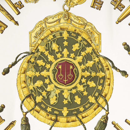 Hermes Scarf Ivory Gold 100% Twillsilk — view 3