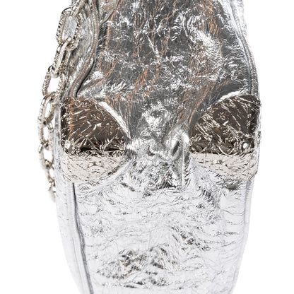 Louis Vuitton Ltd Ed Mini Soft Trunk Crushed Metallic Silver Metalliccalfskin — view 8