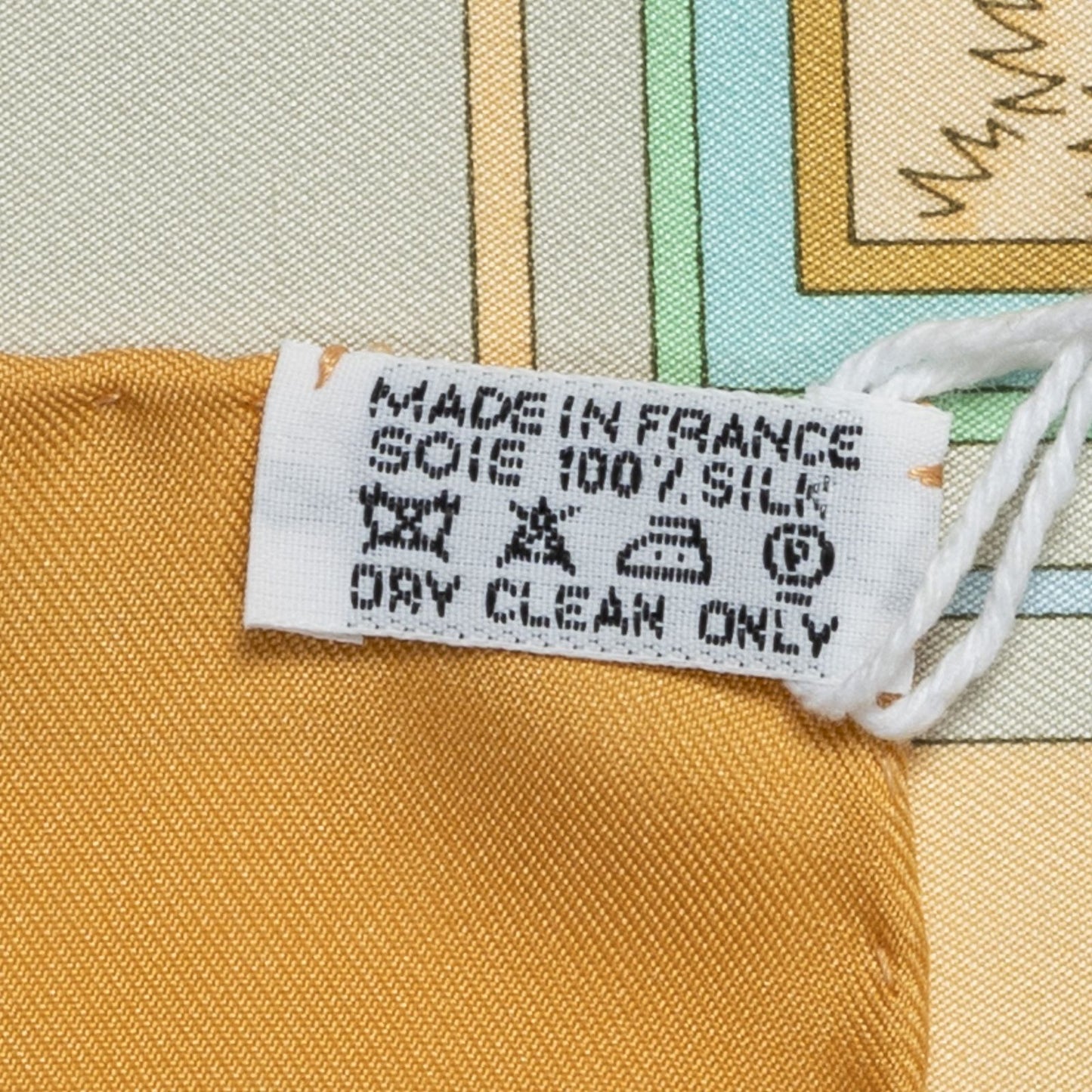 Hermes Scarf Orange Blue 100% Twillsilk — view 5