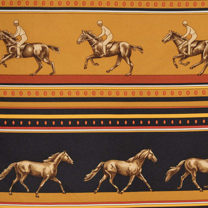 Hermes Scarf Orange Black 100% Twillsilk — view 3