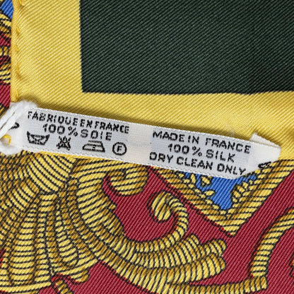 Hermes Scarf Red Yellow Green 100% Twillsilk — view 5