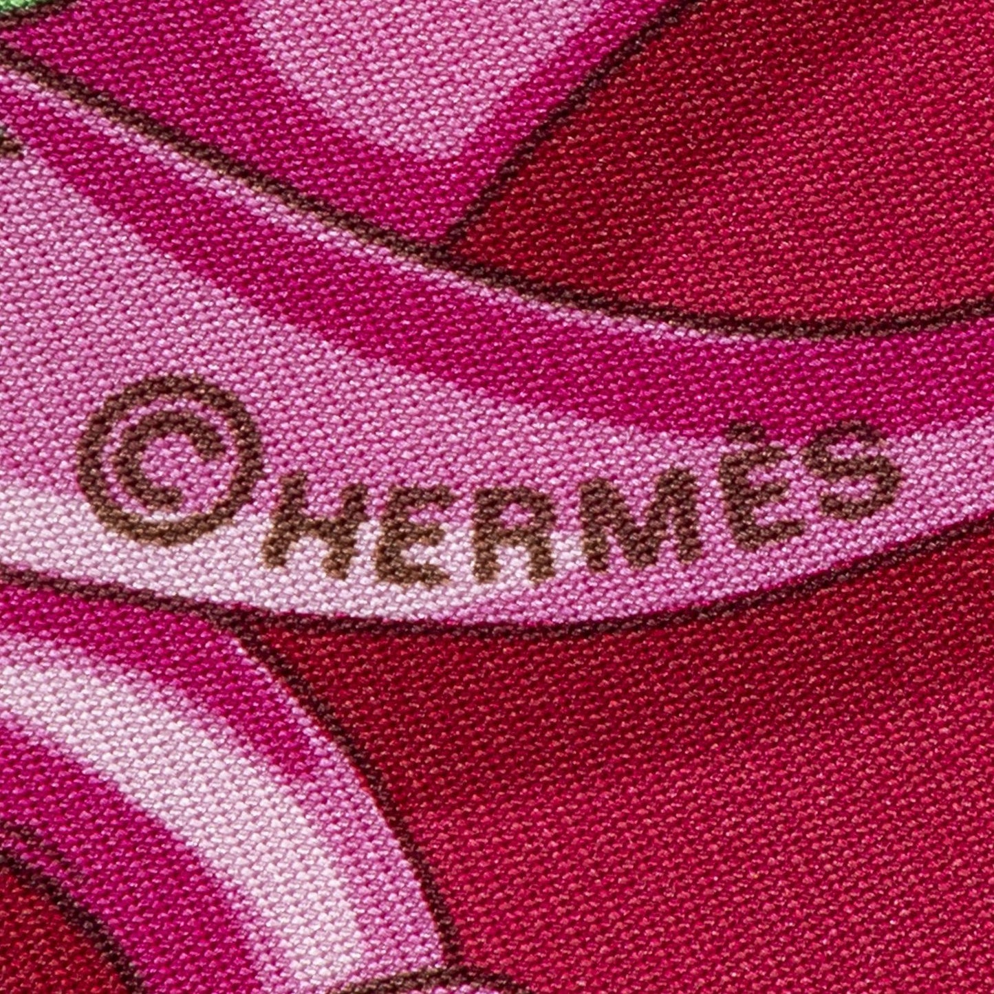Hermes Scarf Red Green 100% Twillsilk — view 4