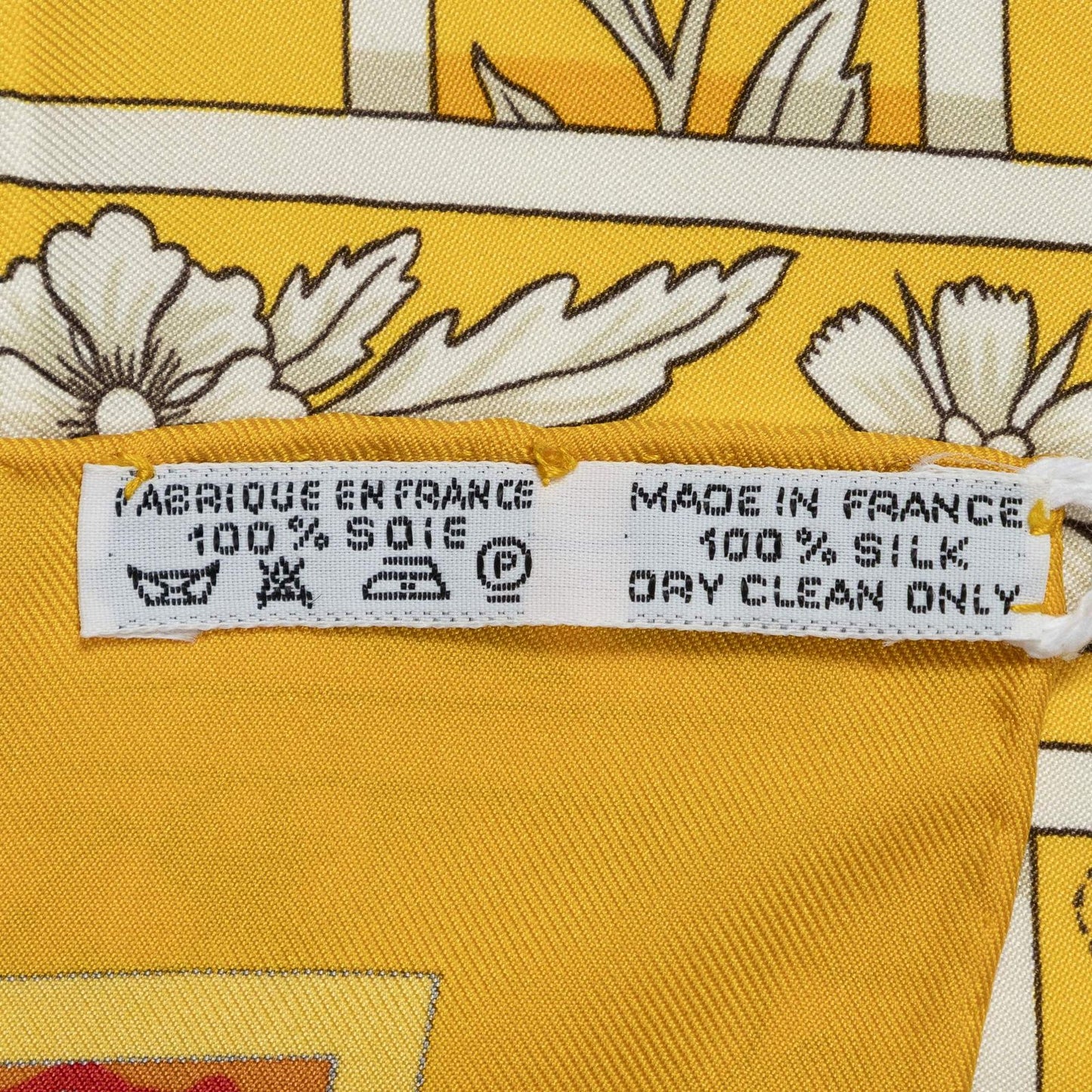 Hermes Scarf Yellow Red Twillsilk — view 5