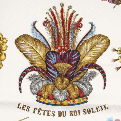 Hermes Scarf Red White 100% Jacquardsilk — view 3