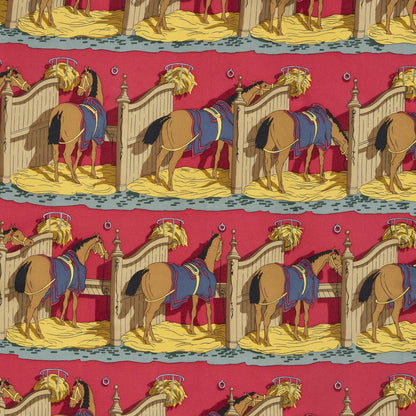 Hermes Scarf Red Black Brown 100% Twillsilk — view 3