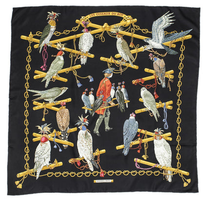 Hermes Scarf Black Gold Silk — view 2