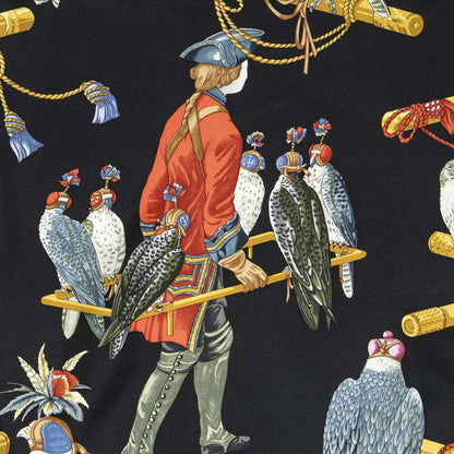 Hermes Scarf Black Gold Silk — view 3