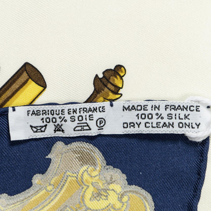 Hermes Scarf Navy Twillsilk — view 5