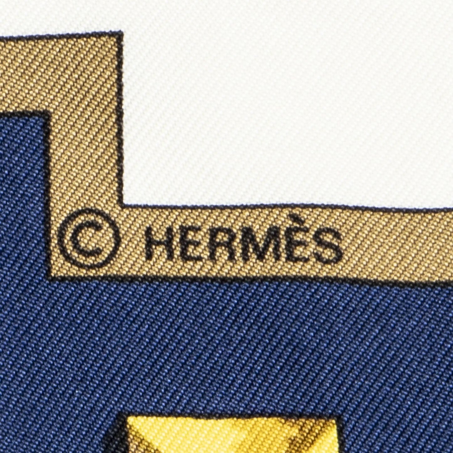 Hermes Scarf Navy Twillsilk — view 4