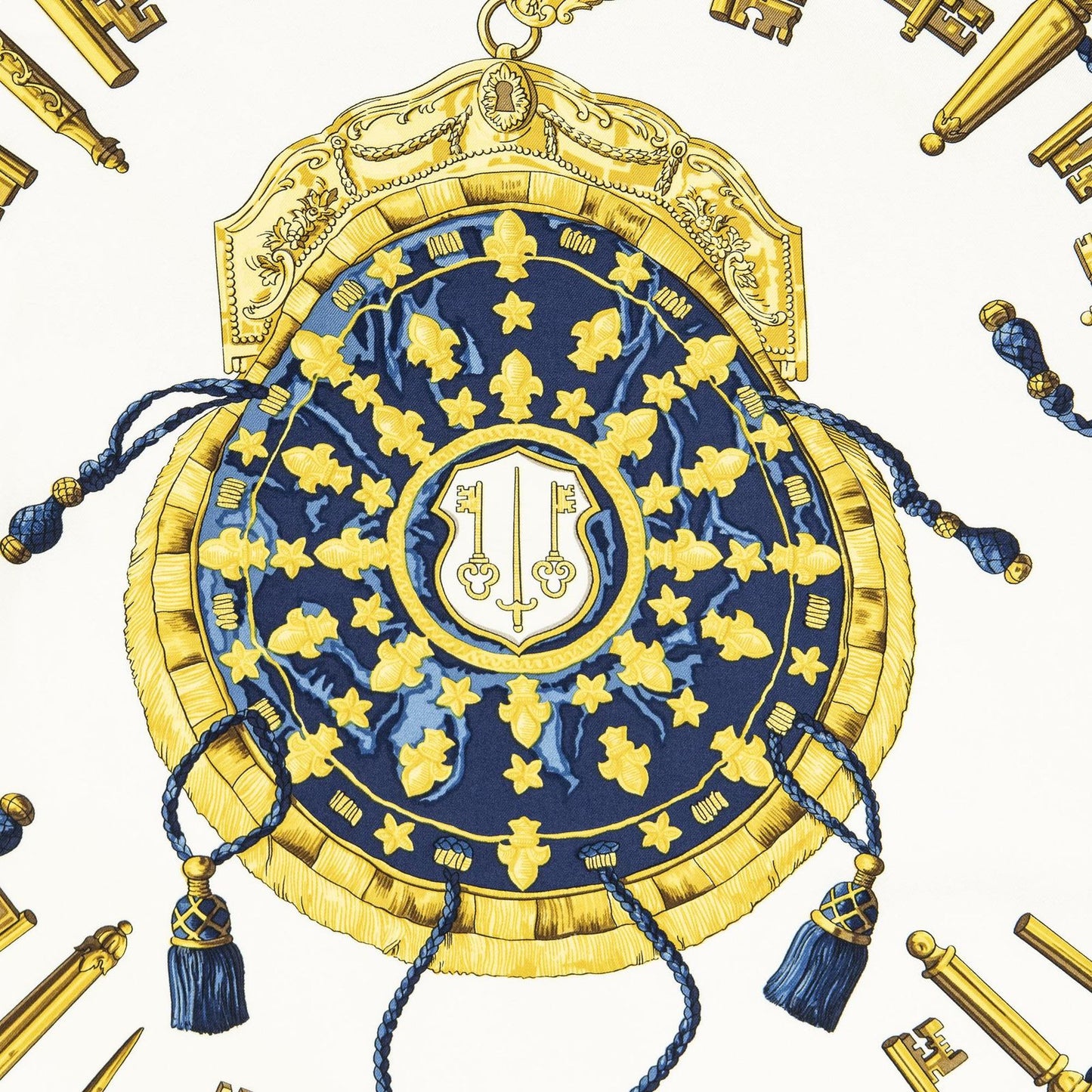 Hermes Scarf Navy Twillsilk — view 3