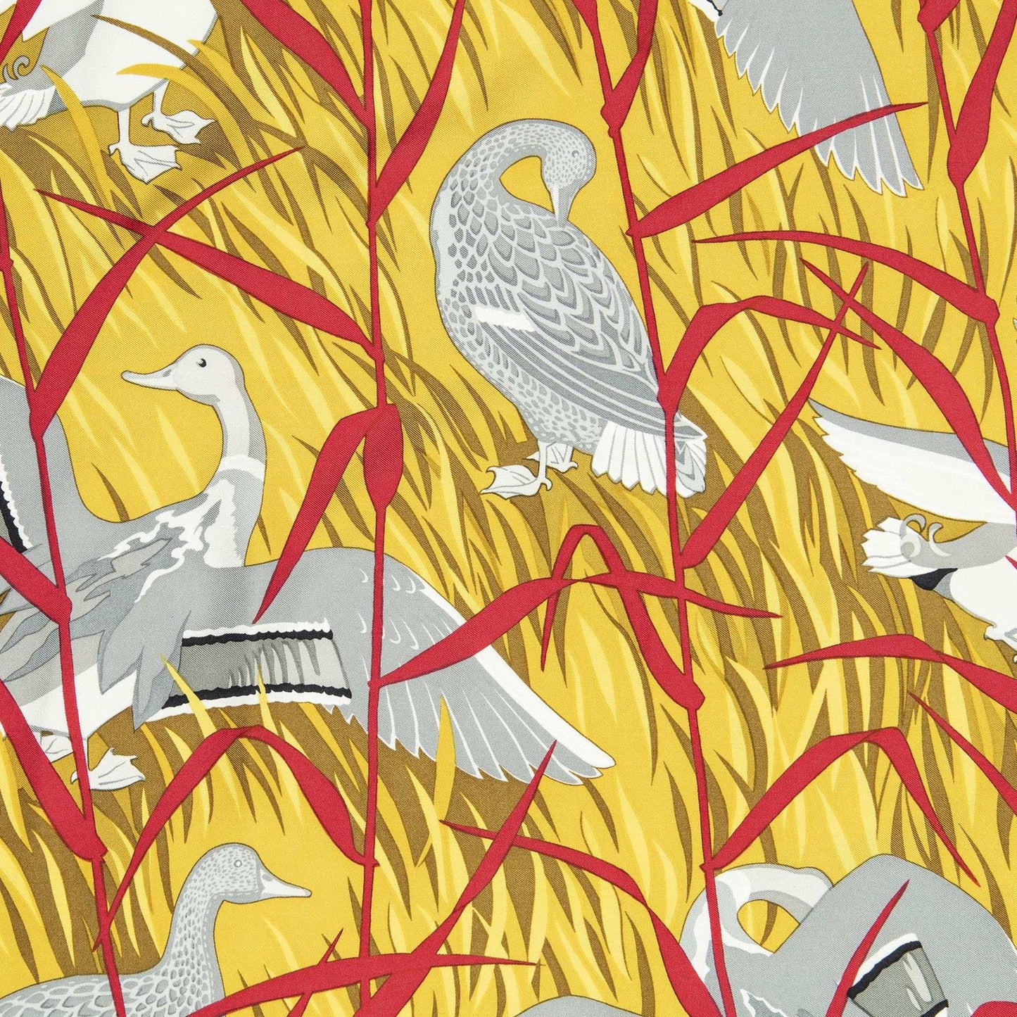 Hermes Scarf Yellow Black 100% Twillsilk — view 3