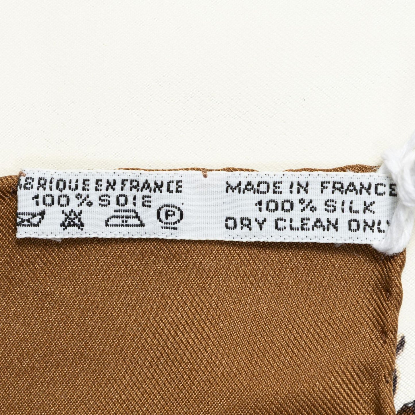 Hermes Scarf Brown Twillsilk — view 5