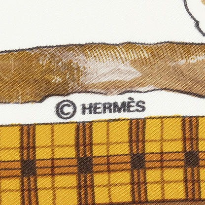 Hermes Scarf Brown Twillsilk — view 4