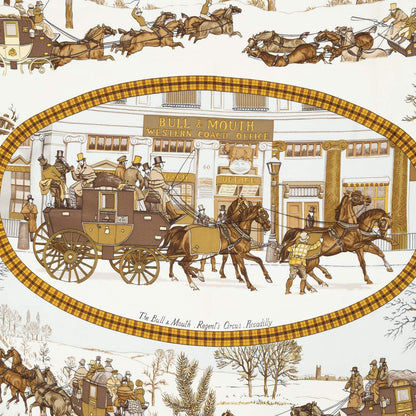 Hermes Scarf Brown Twillsilk — view 3