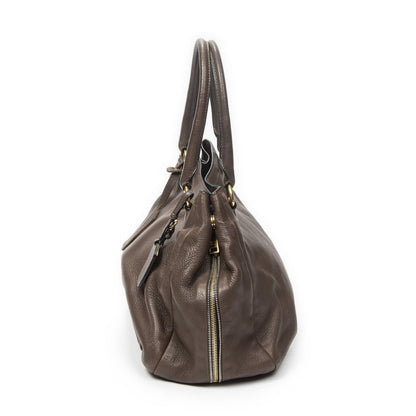 Prada Side Zip Tote Brown — view 3