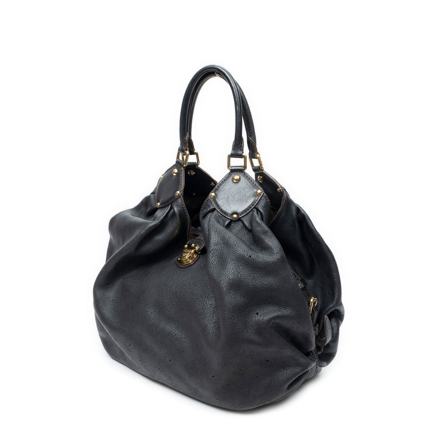 Louis Vuitton XL Black Mahinaleather Shoulder — view 2