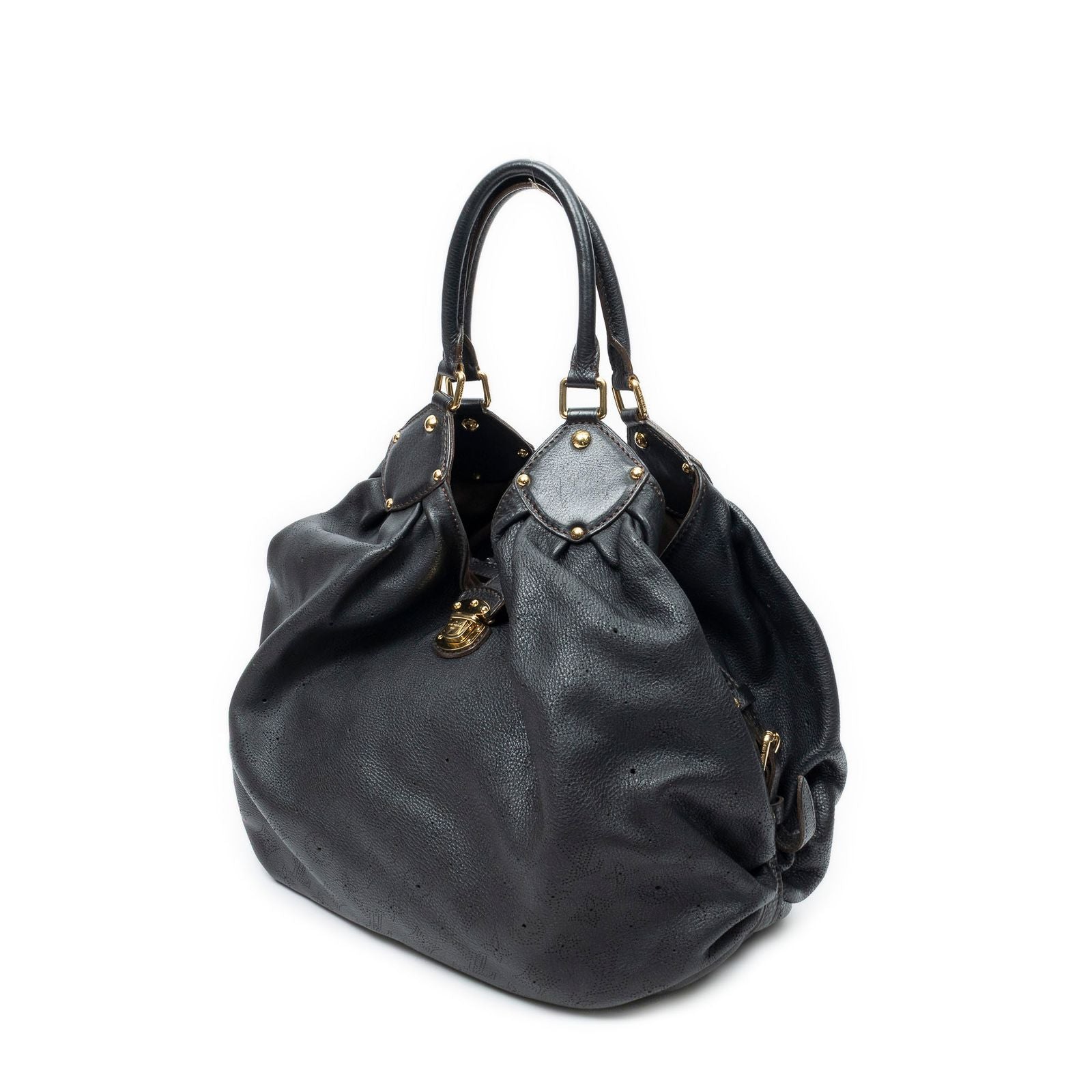 Louis Vuitton XL Black Mahinaleather Shoulder — view 2